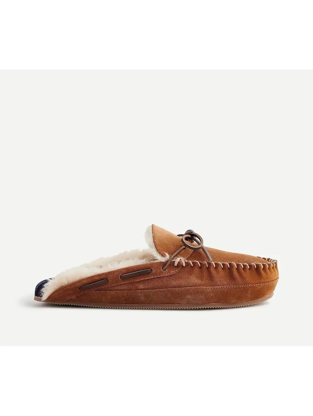 J Crew Men's Suede faux-shearling scuff slippers Item AT385